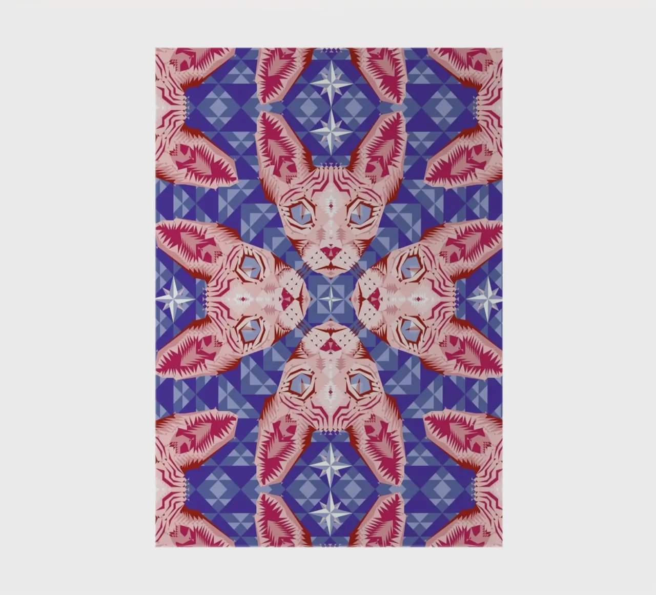 Sphynxcat Serenity Quartzrose notebook by Chobopop