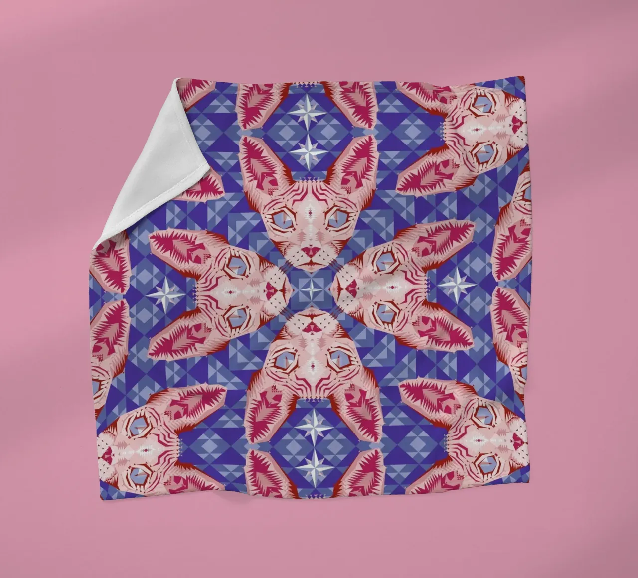 Sphynxcat Serenity Quartzrose coperta in pile da Chobopop