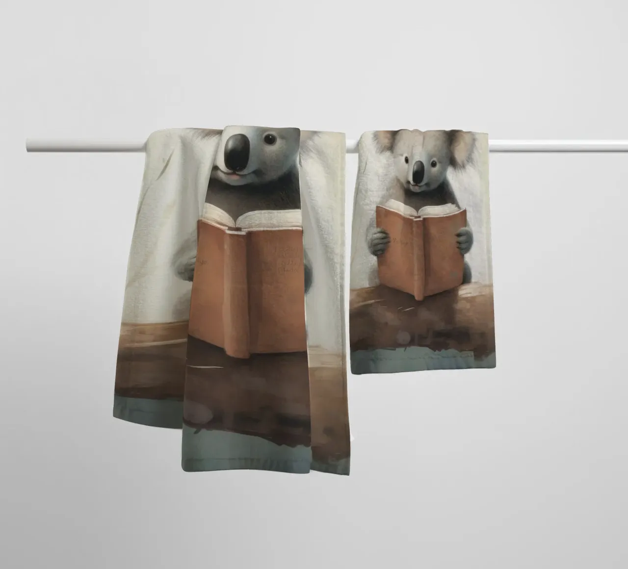 Minimum Koala 2 towel by Minimal Animal Art