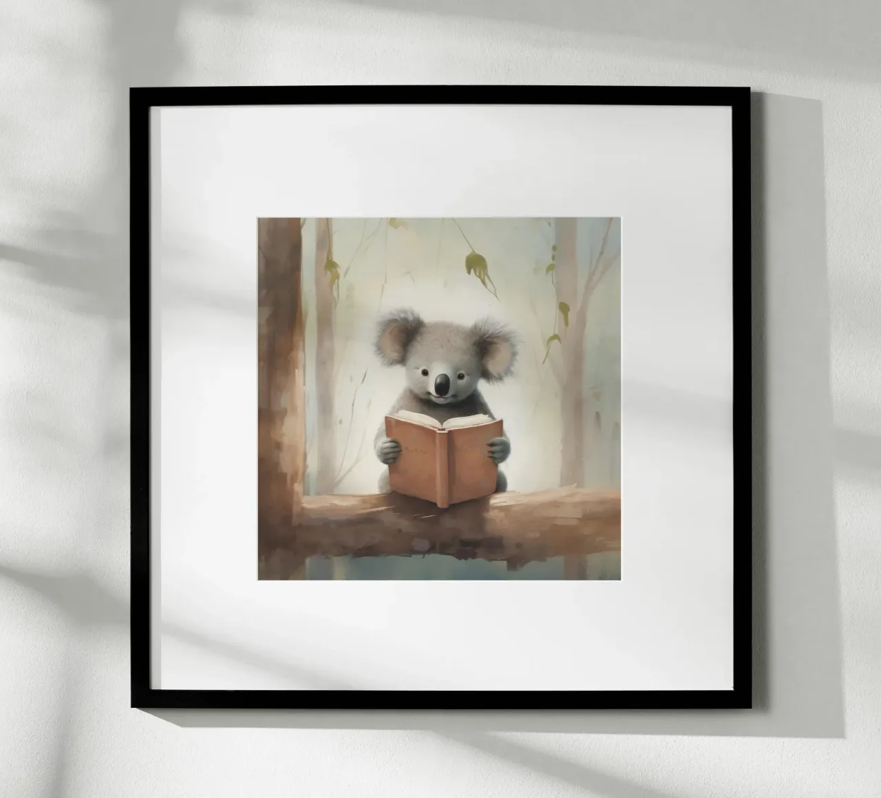 Koala minimo 2 poster con telaio in legno da Minimal Animal Art