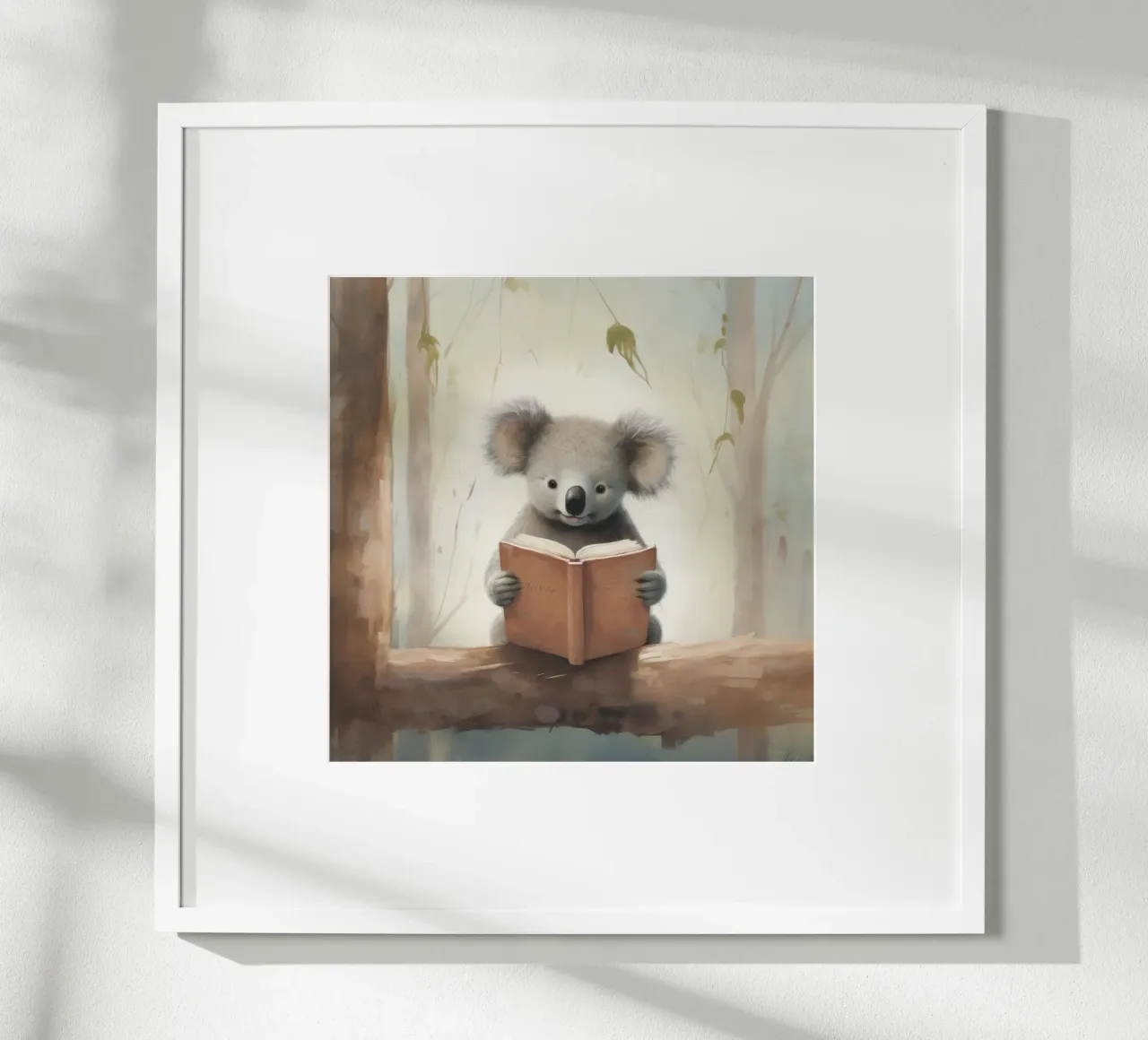 Koala minimo 2 poster con telaio in legno da Minimal Animal Art