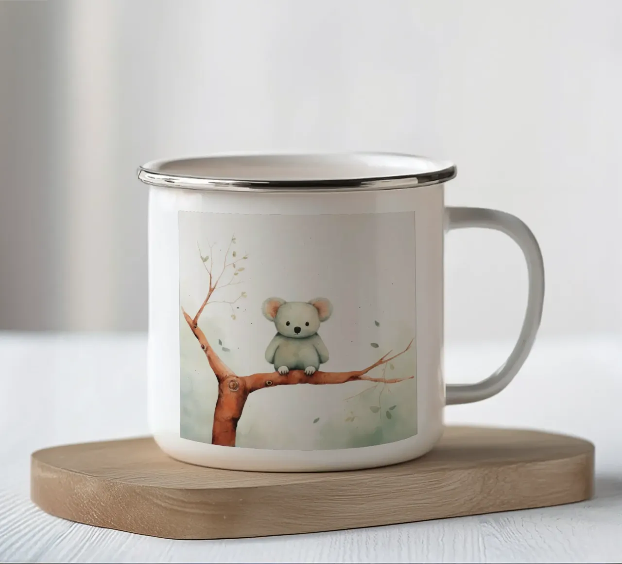 Koala minimo 3 tazza in smalto da Minimal Animal Art