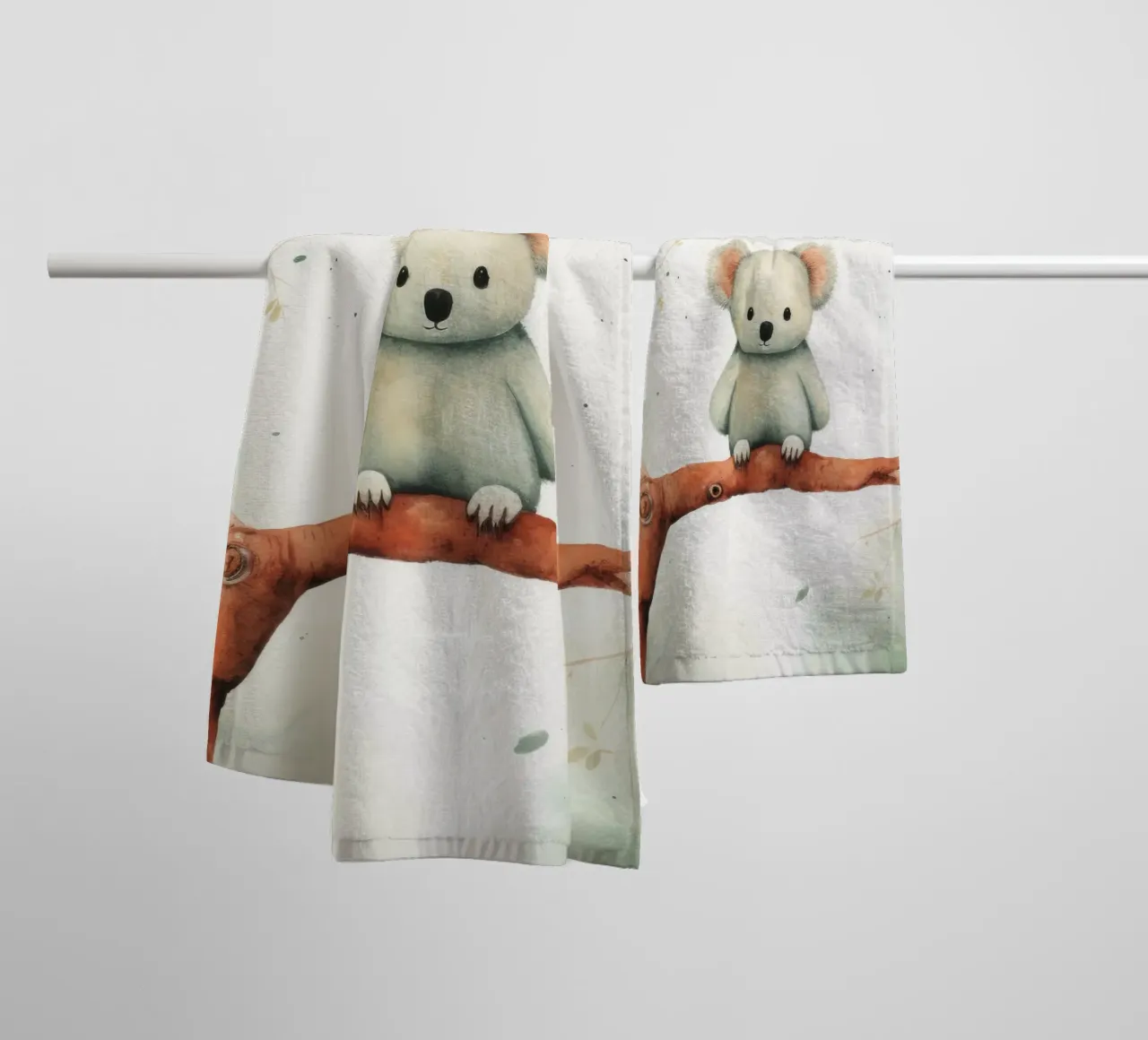 Minimum Koala 3 Handtuch von Minimal Animal Art