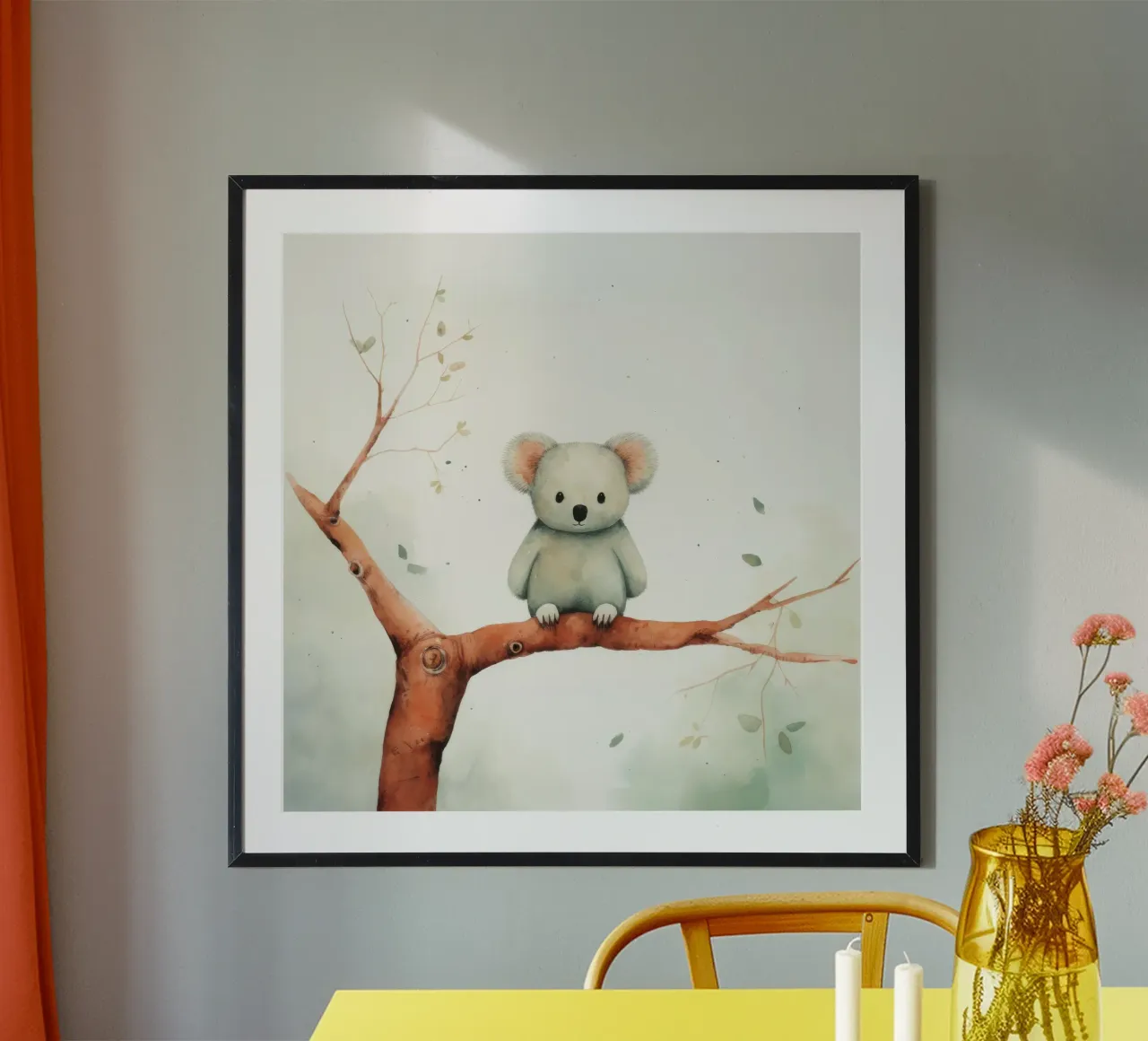 Minimo Koala poster da Minimal Animal Art