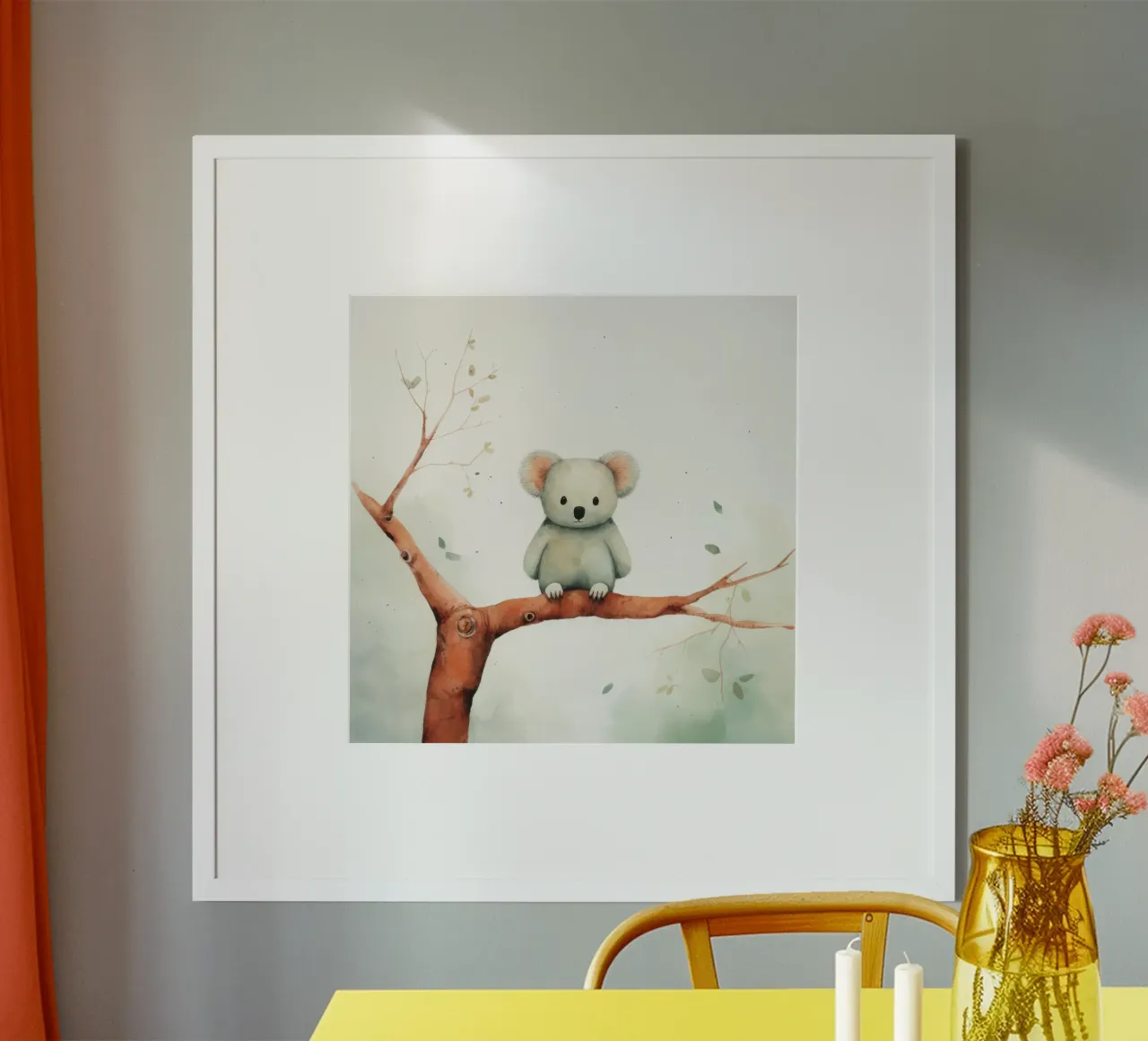 Minimo Koala poster da Minimal Animal Art