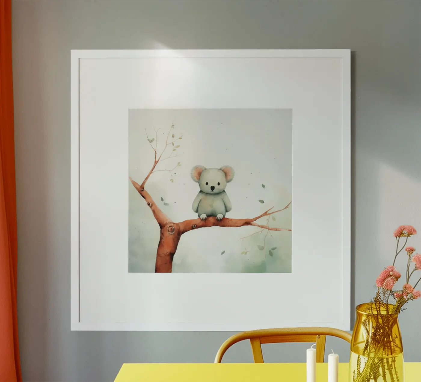 Minimal Koala poster by Minimal Animal Art