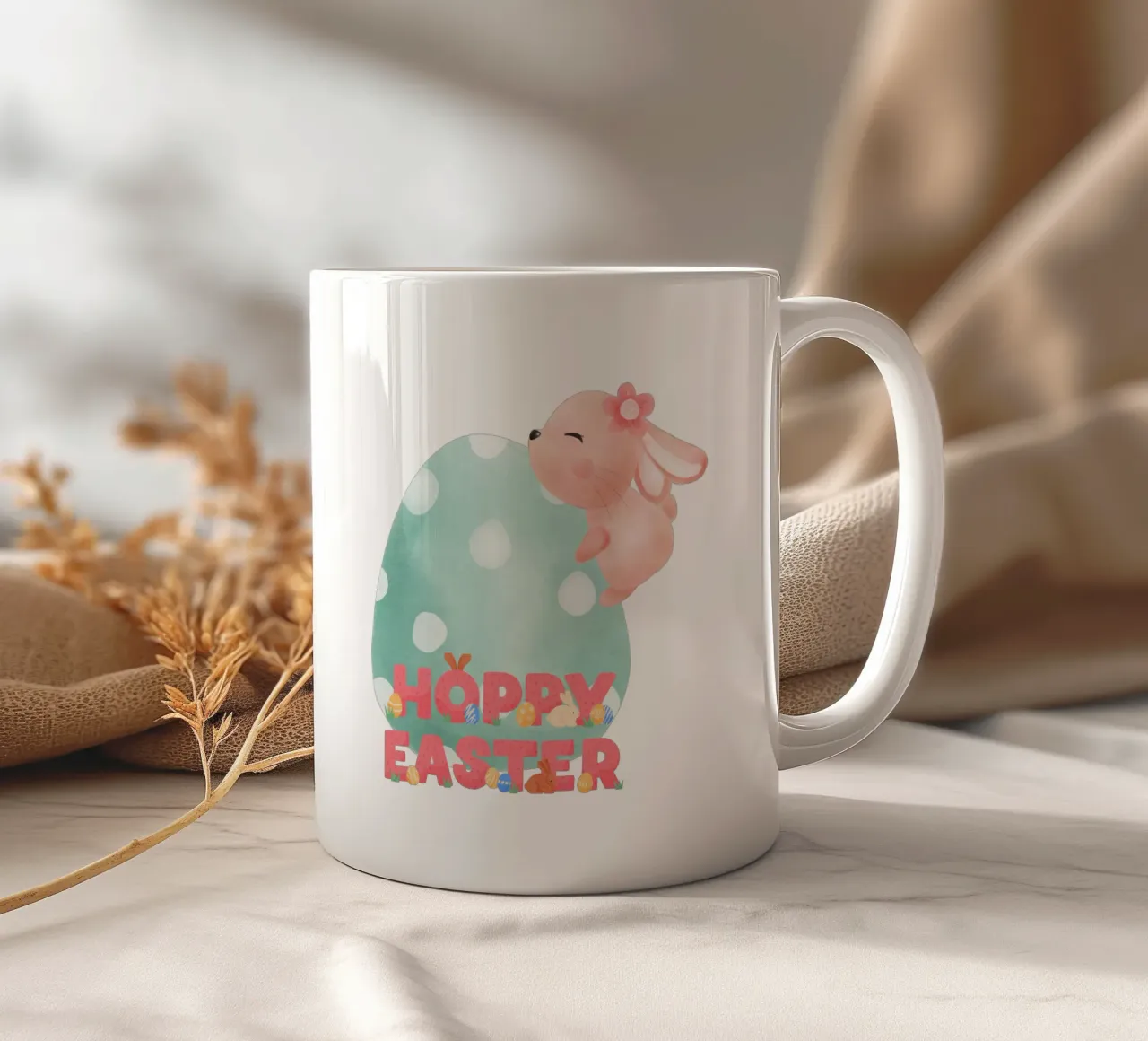 HOPPY EASTER ceramic mug by ArtDesign by KBK