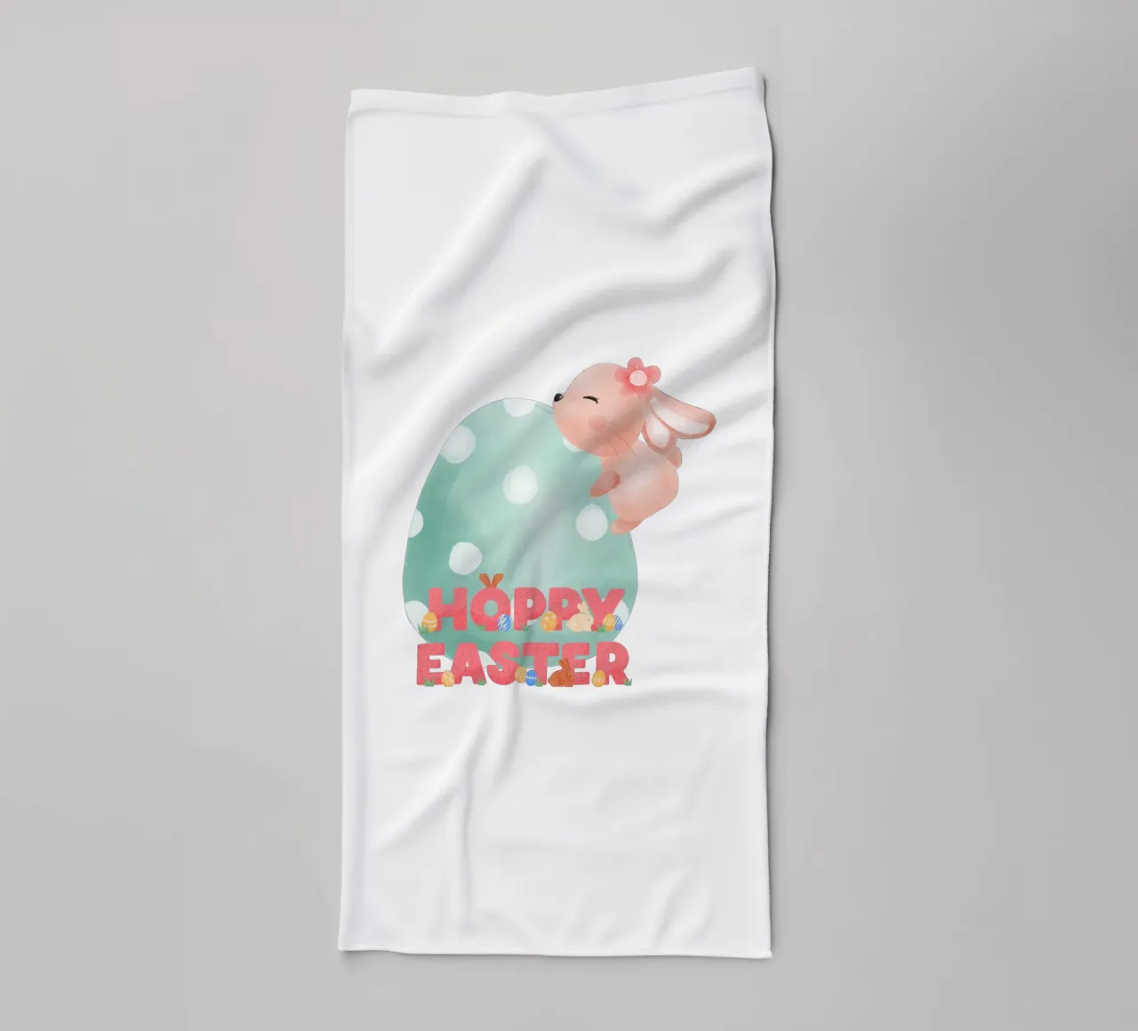 HOPPY EASTER towel by ArtDesign by KBK