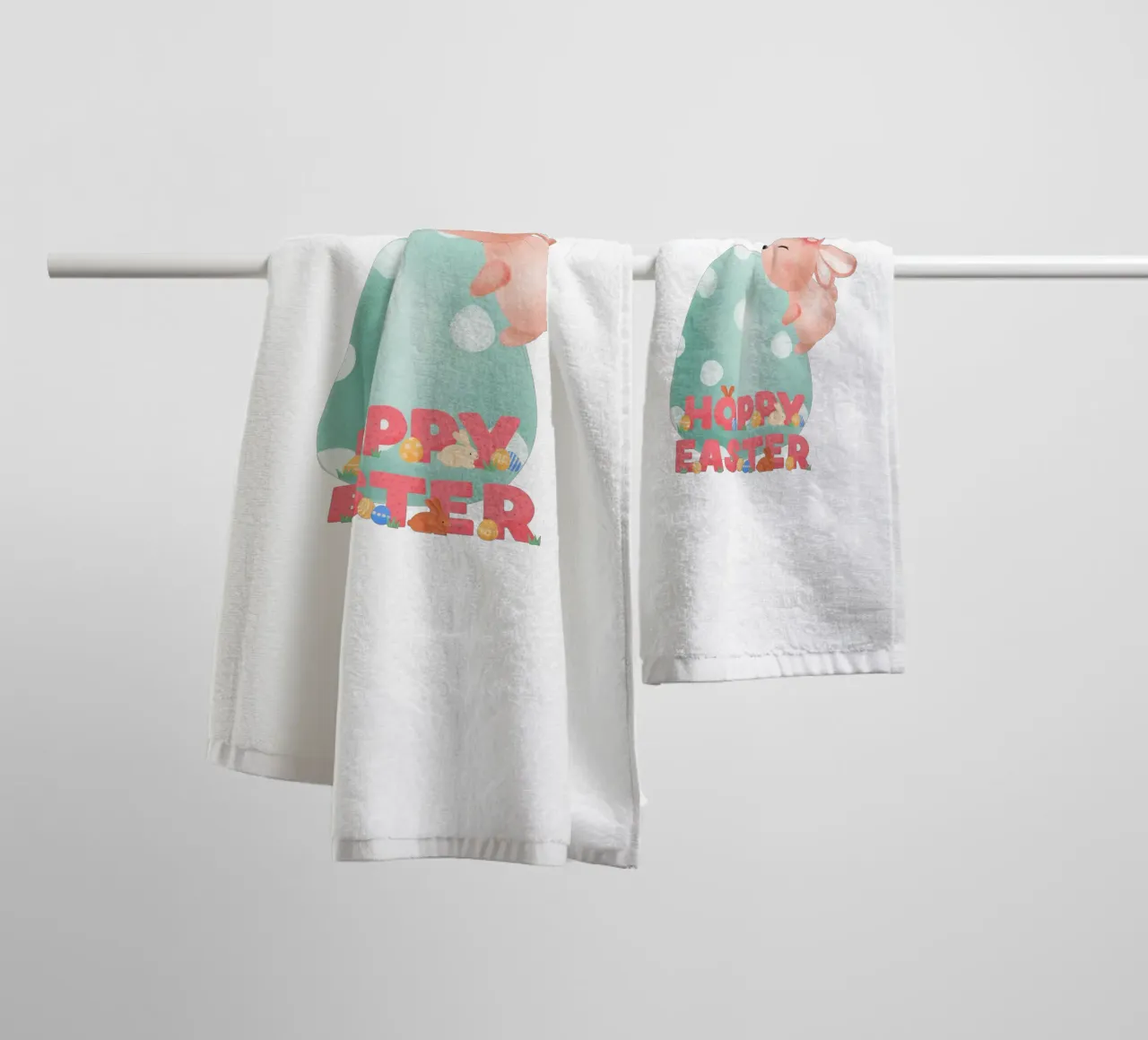 HOPPY EASTER towel by ArtDesign by KBK