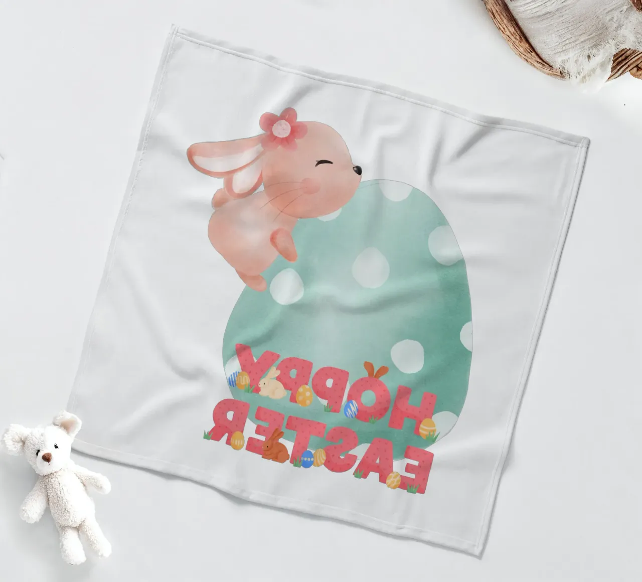 HOPPY EASTER Fleecedecke von ArtDesign by KBK