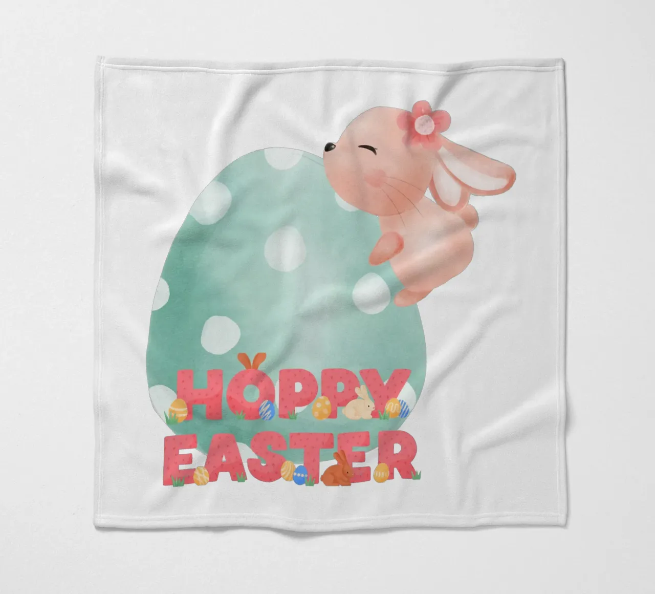 HOPPY EASTER Fleecedecke von ArtDesign by KBK
