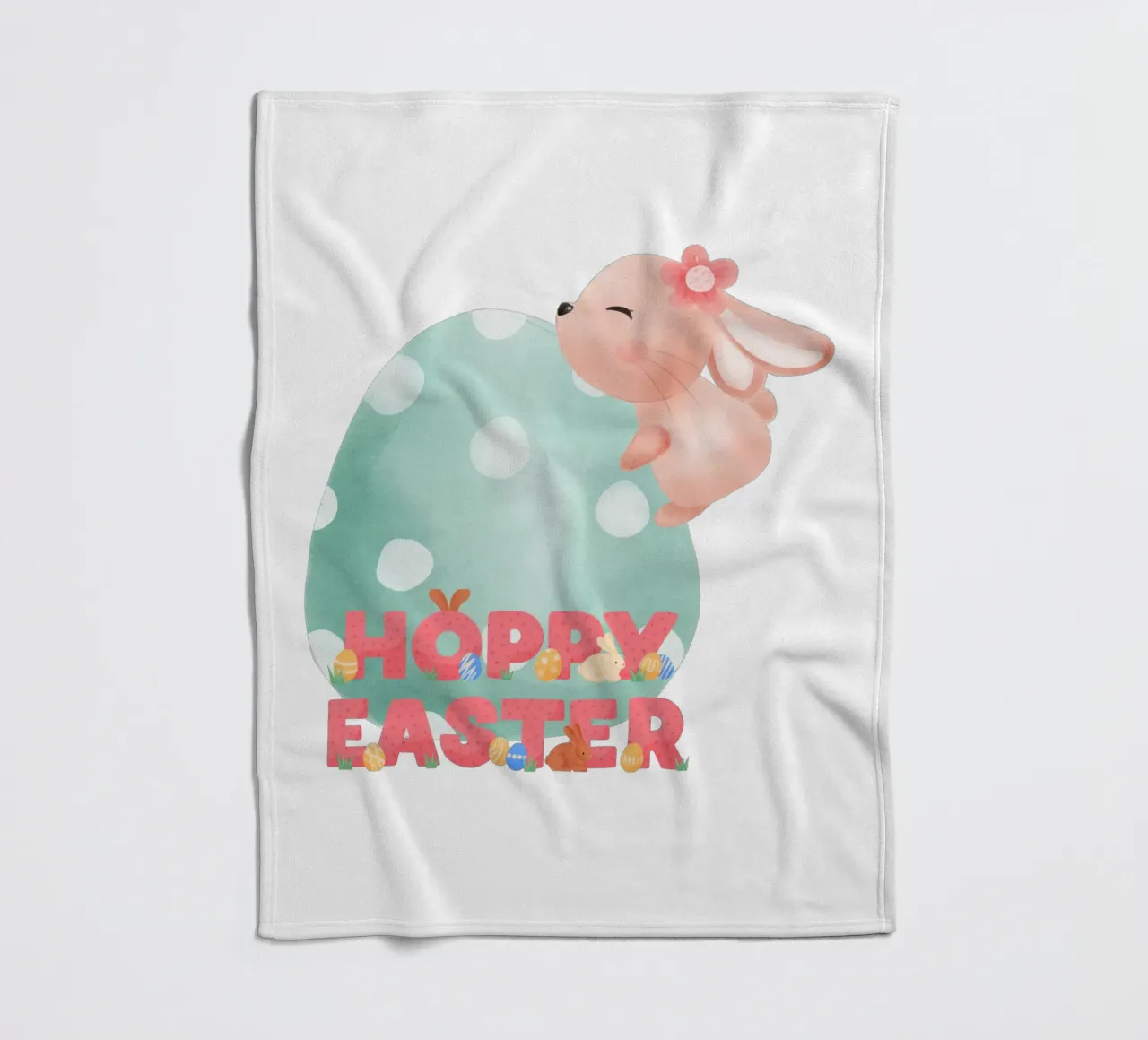 HOPPY EASTER Fleecedecke von ArtDesign by KBK