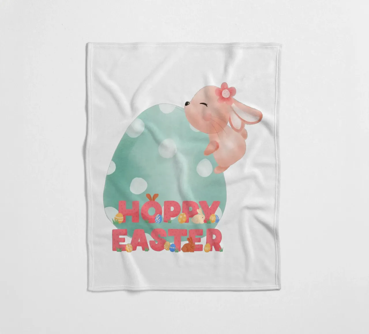 HOPPY EASTER Fleecedecke von ArtDesign by KBK