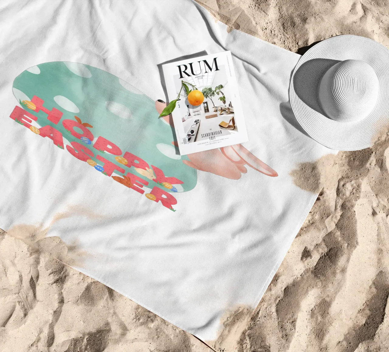 HOPPY EASTER telo mare da ArtDesign by KBK