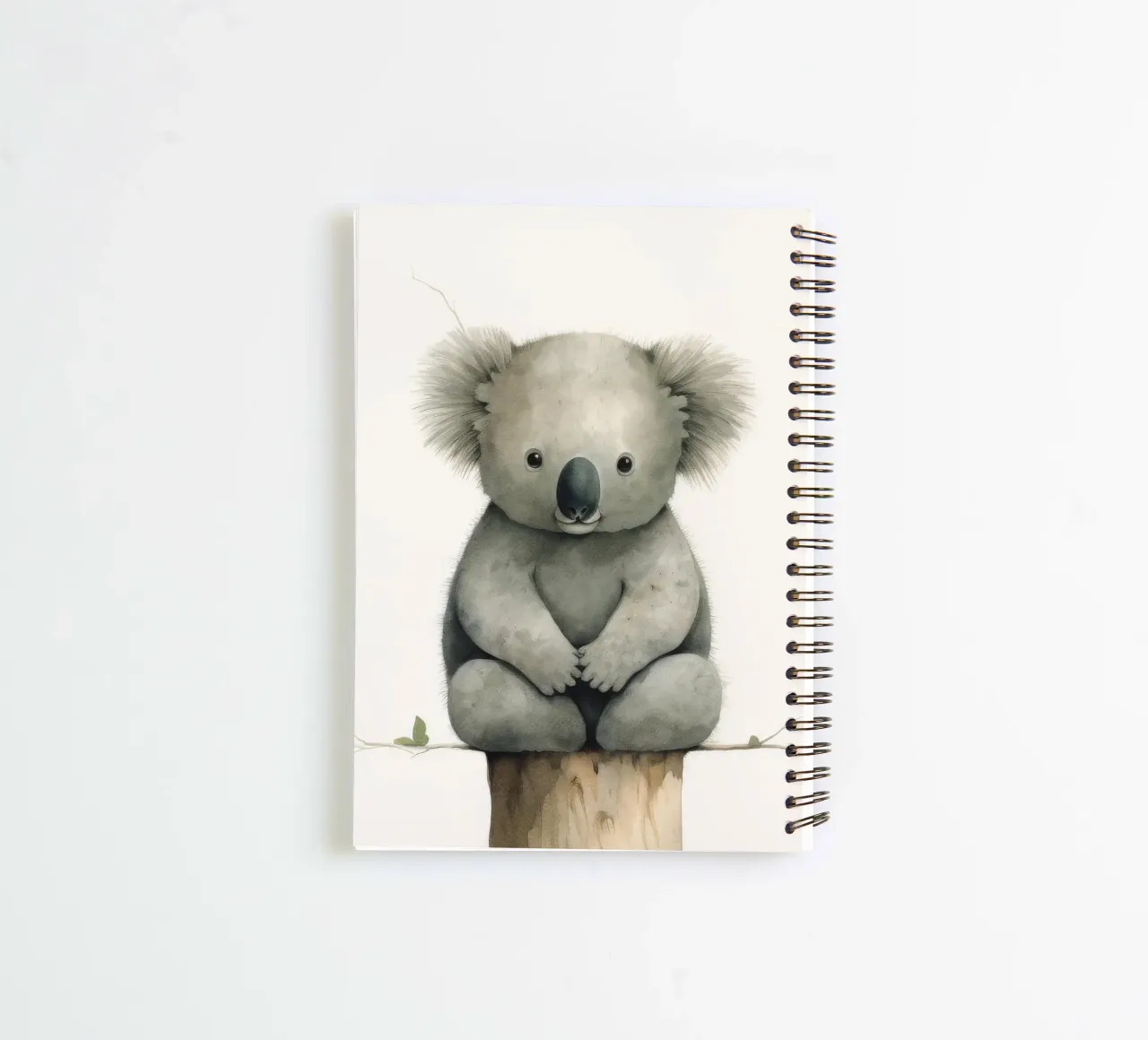 Minimum Koala 4 spiral notebook by Minimal Animal Art