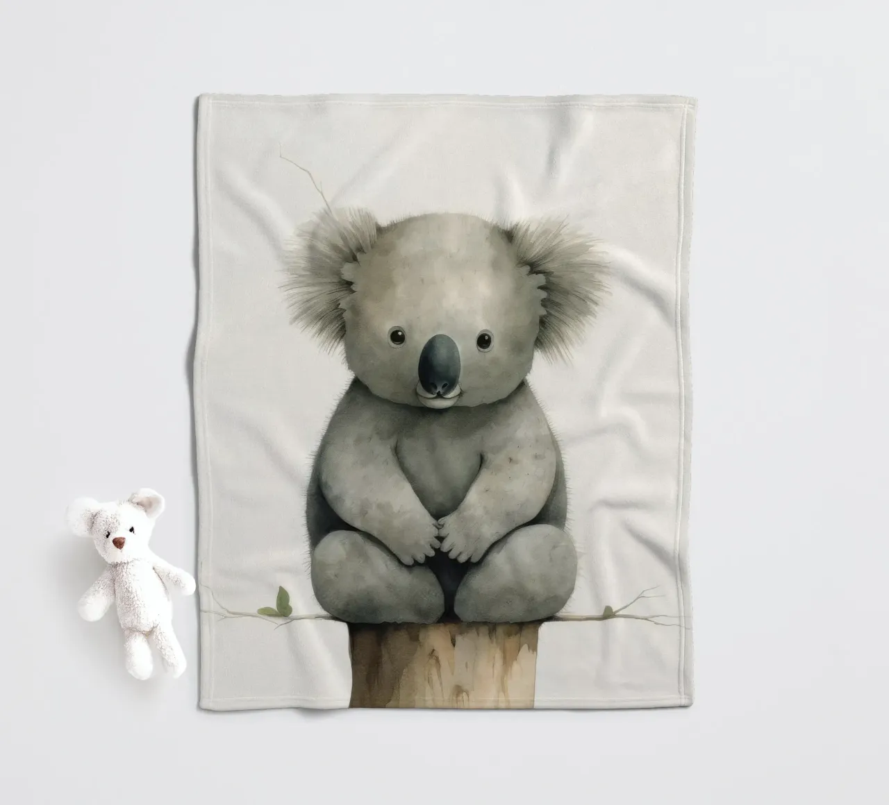 Koala minimo 4 coperta in pile da Minimal Animal Art