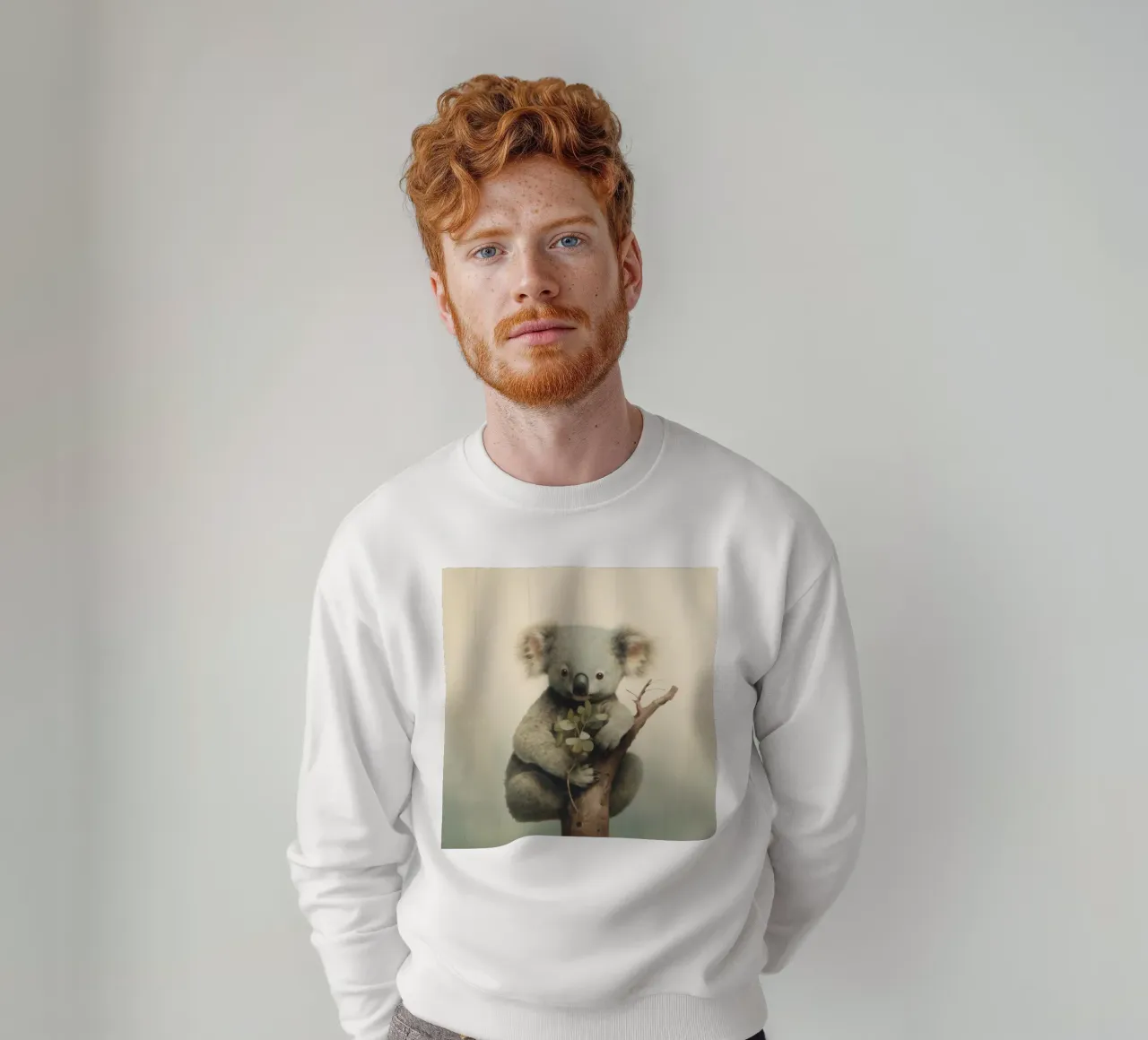 Koala minimo 1 felpa da Minimal Animal Art