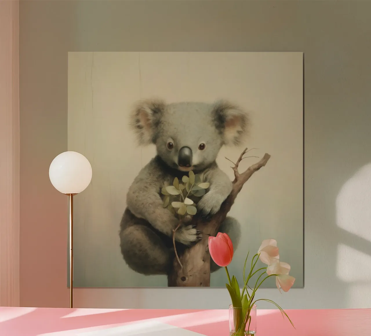 Minimal Koala poster da Minimal Animal Art