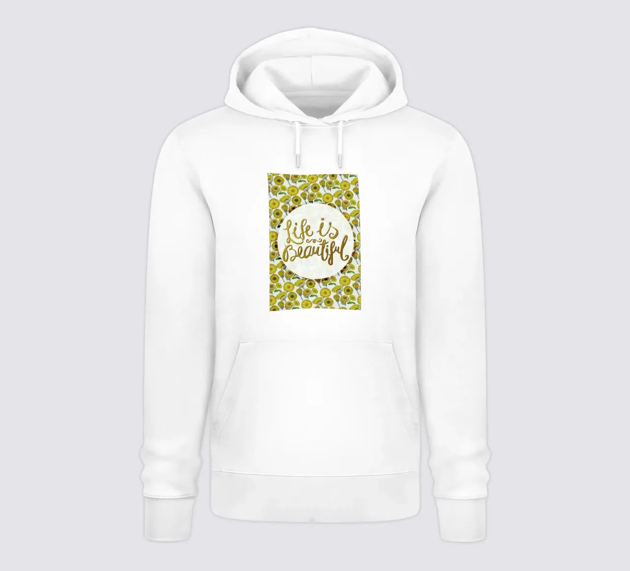Life is Beautiful felpa con cappuccio da Pom Graphic Design