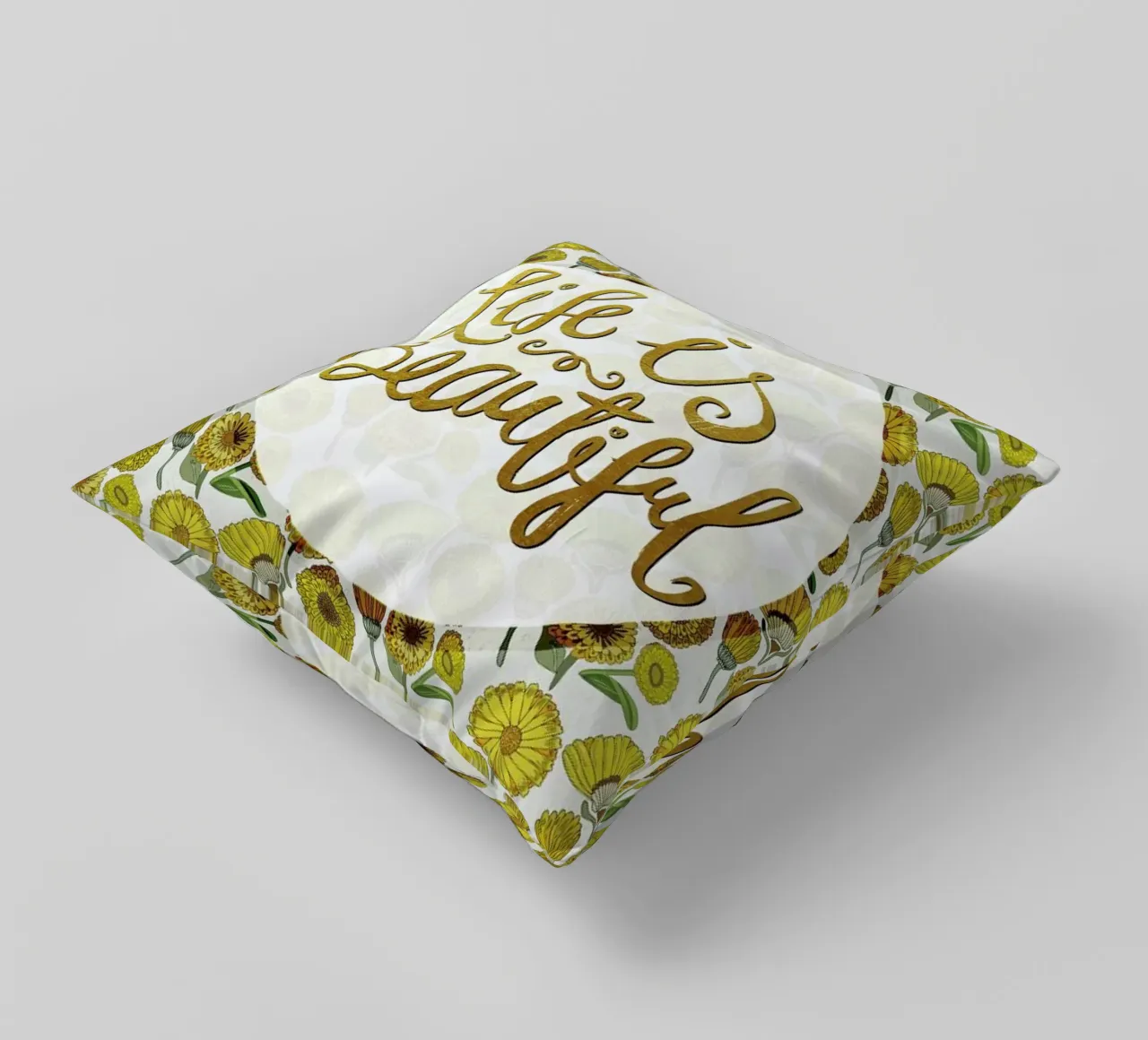 Life is Beautiful cuscino da Pom Graphic Design