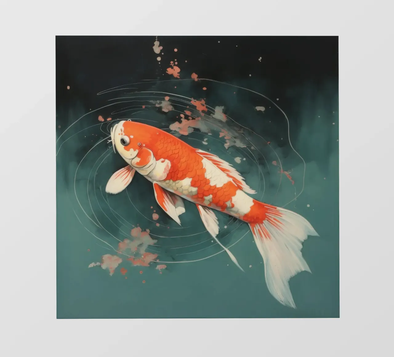 Minimal Koi 2 pellicola backlit da Minimal Animal Art