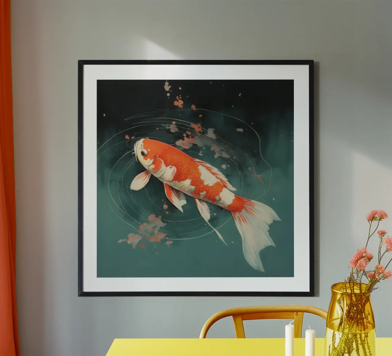 Minimal Koi 2 poster by Minimal Animal Art