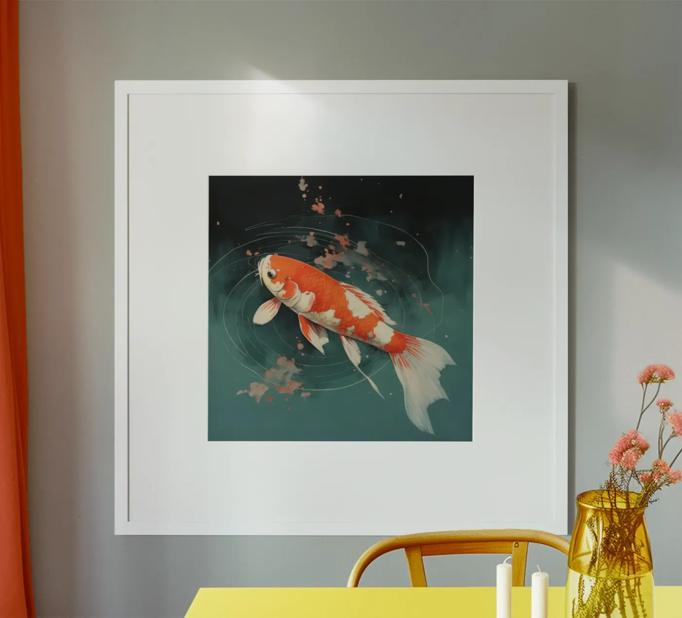 Minimal Koi poster da Minimal Animal Art