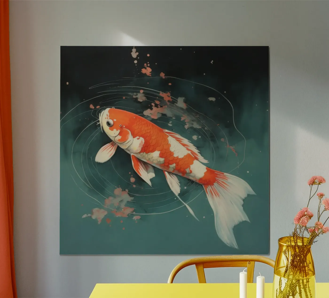 Minimal Koi poster da Minimal Animal Art