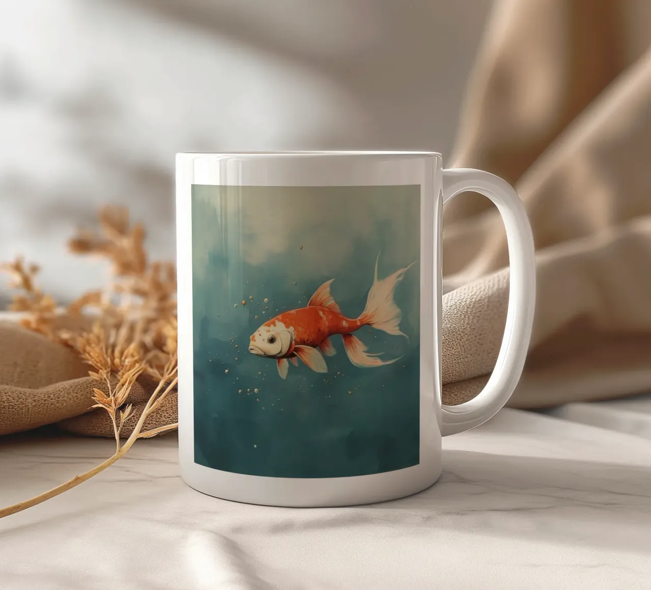 Koi minimo 3 tazza in ceramica da Minimal Animal Art