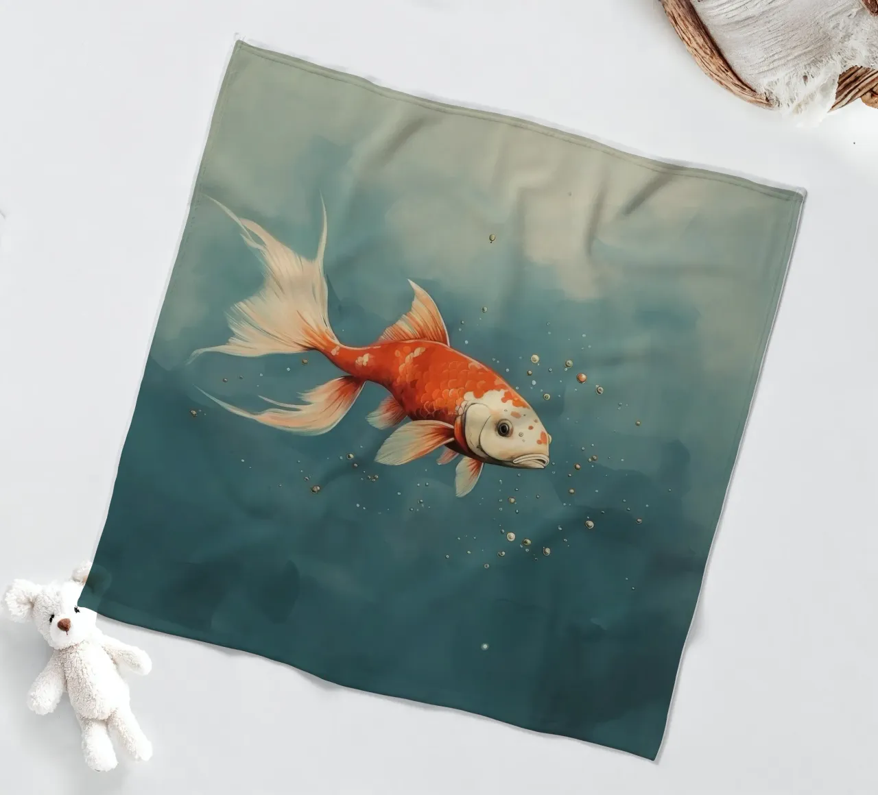 Koi minimo 3 coperta in pile da Minimal Animal Art