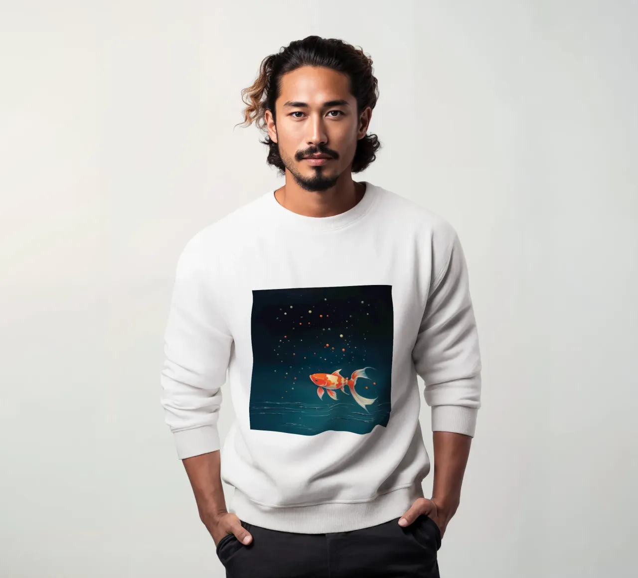 Koi minime 4 felpa da Minimal Animal Art