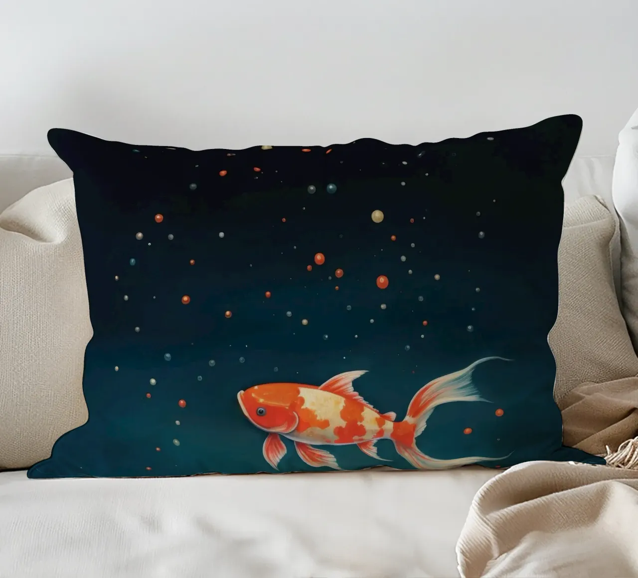 Koi minime 4 cuscino da Minimal Animal Art