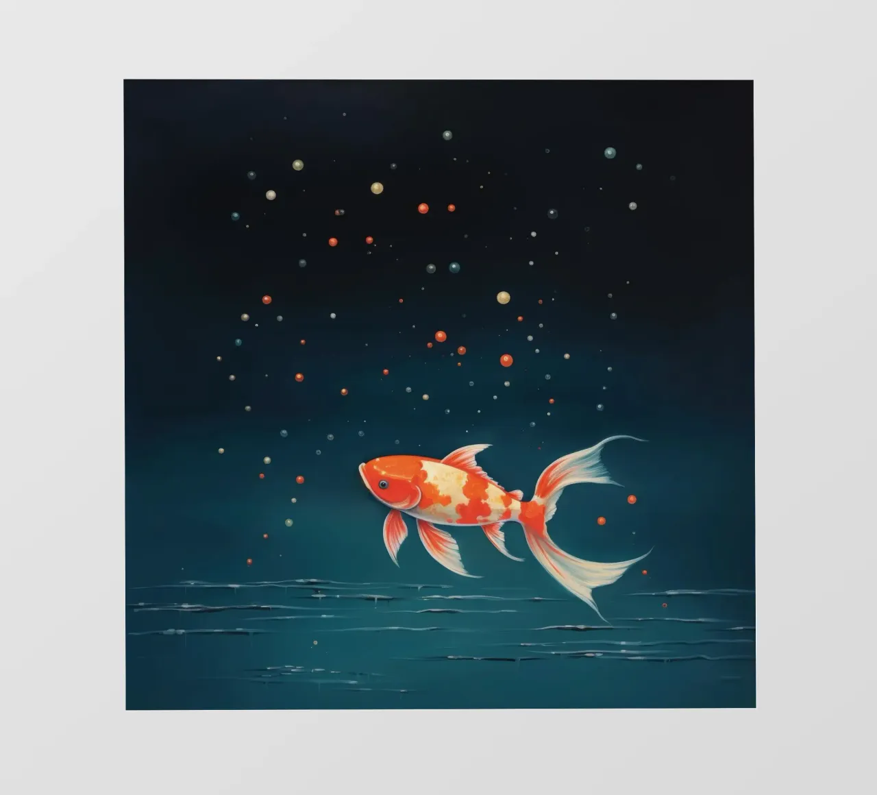 Koi minime 4 pellicola backlit da Minimal Animal Art