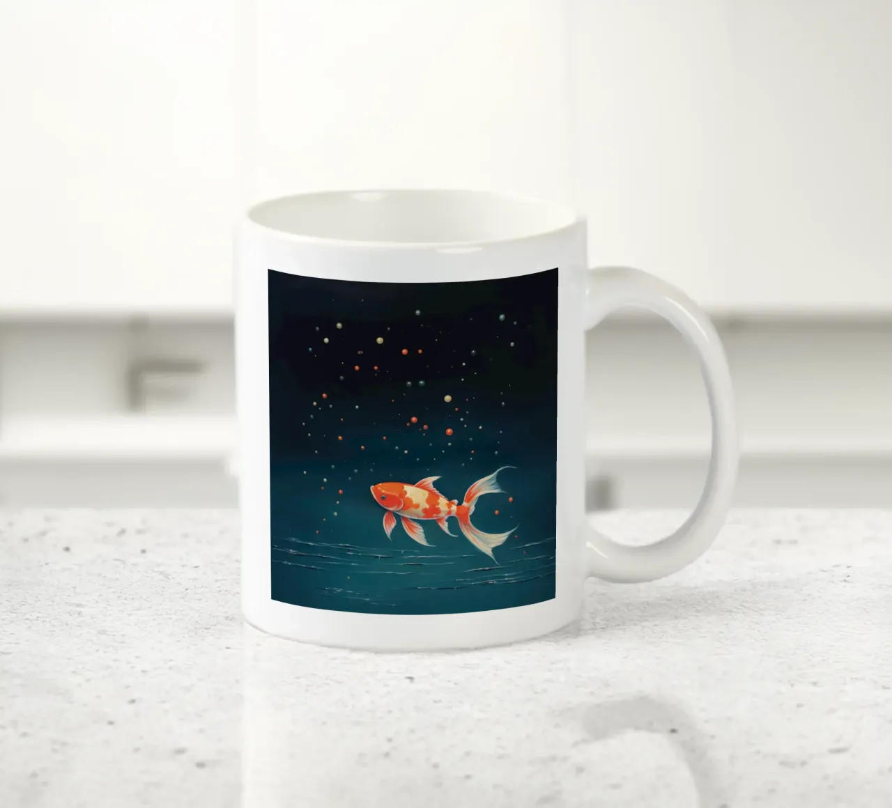 Koi minime 4 tazza in ceramica da Minimal Animal Art