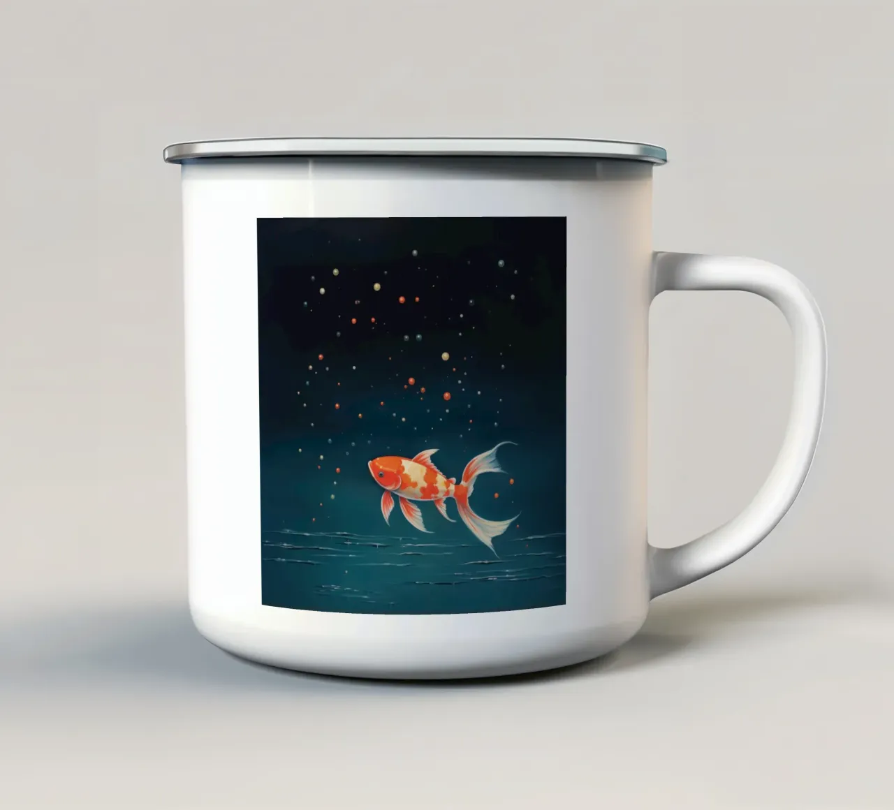 Koi minime 4 tazza in smalto da Minimal Animal Art