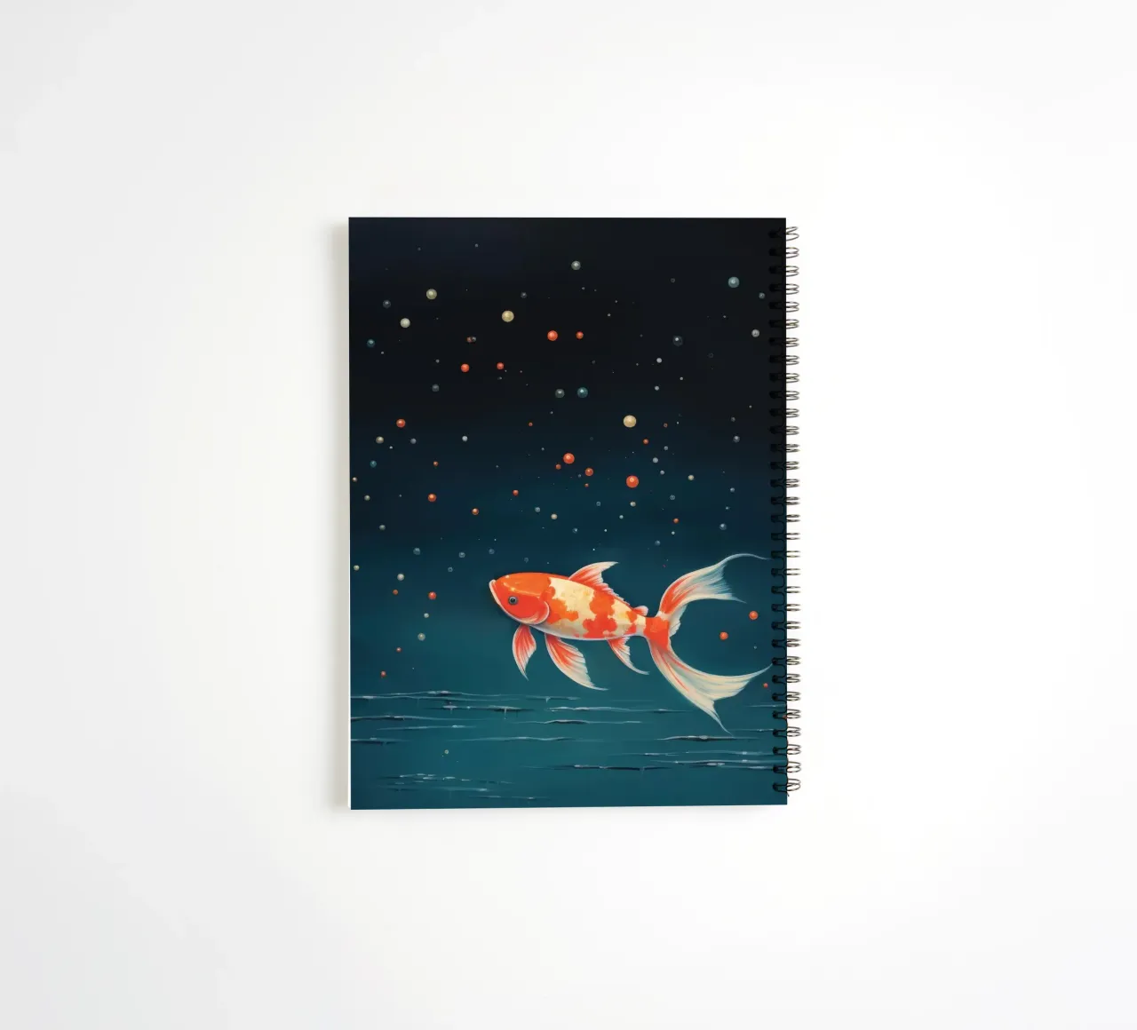 Minimum Koi 4 spiral notebook by Minimal Animal Art