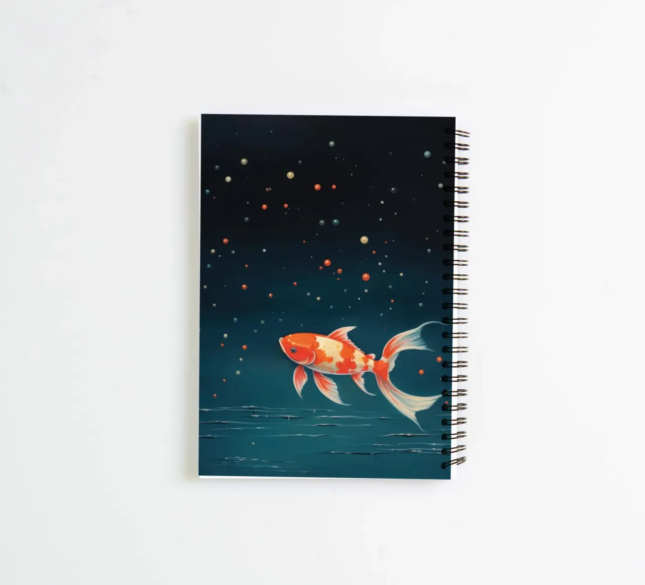 Minimum Koi 4 spiral notebook by Minimal Animal Art