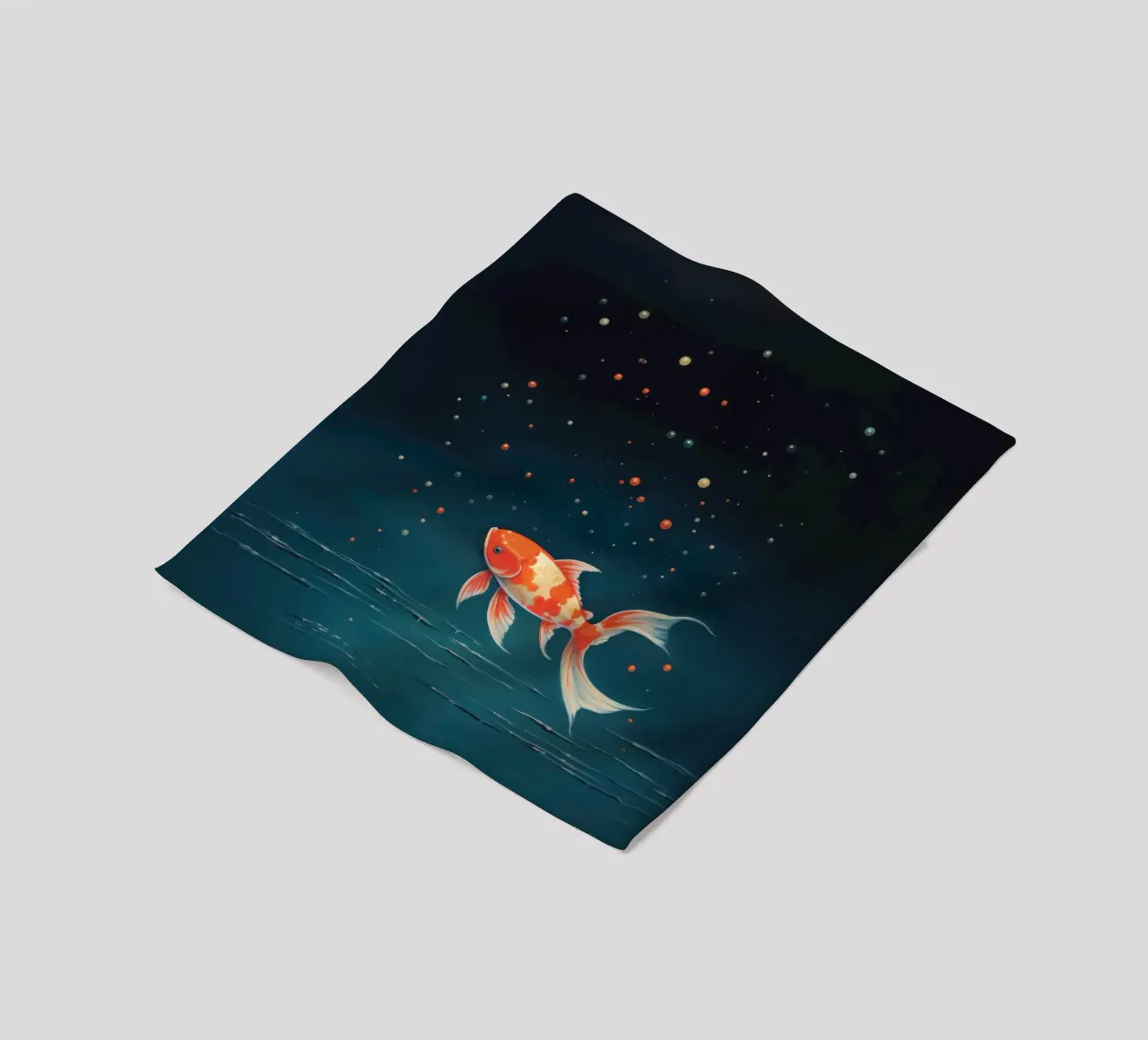 Koi minime 4 coperta in pile da Minimal Animal Art
