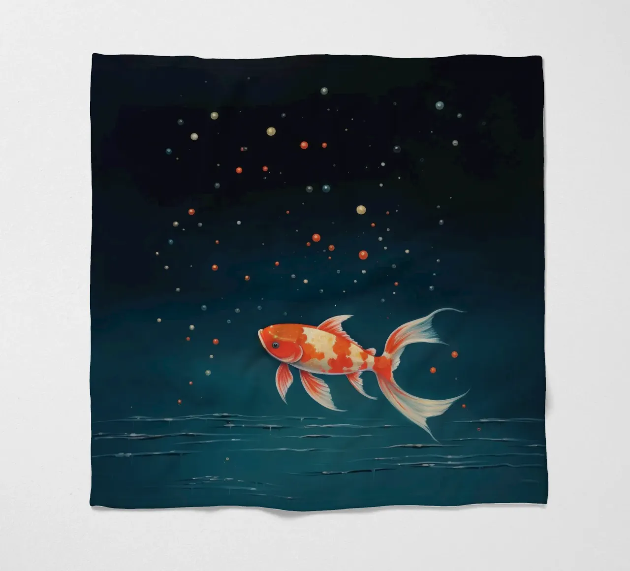 Koi minime 4 coperta in pile da Minimal Animal Art