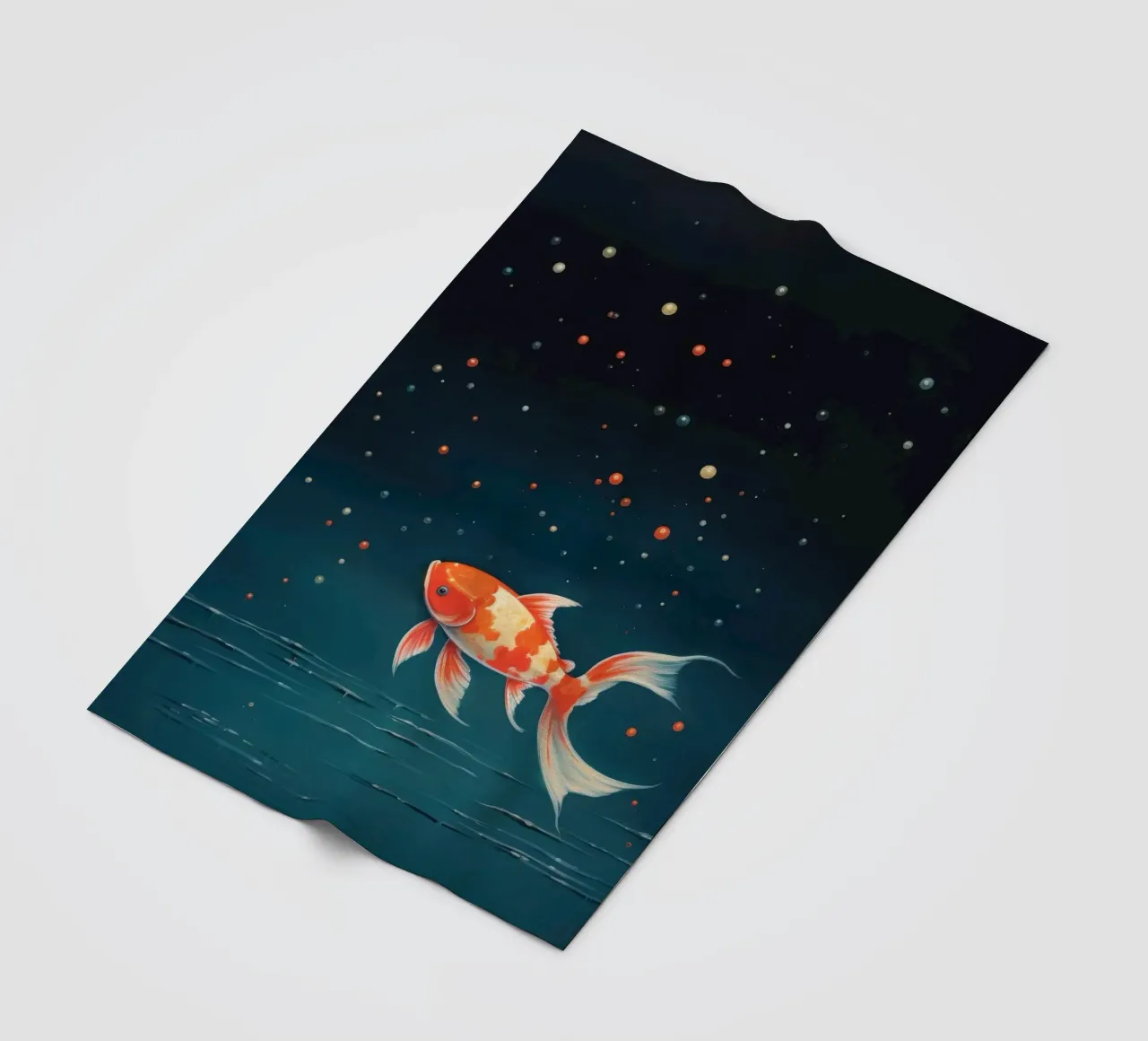 Koi minime 4 coperta in pile da Minimal Animal Art