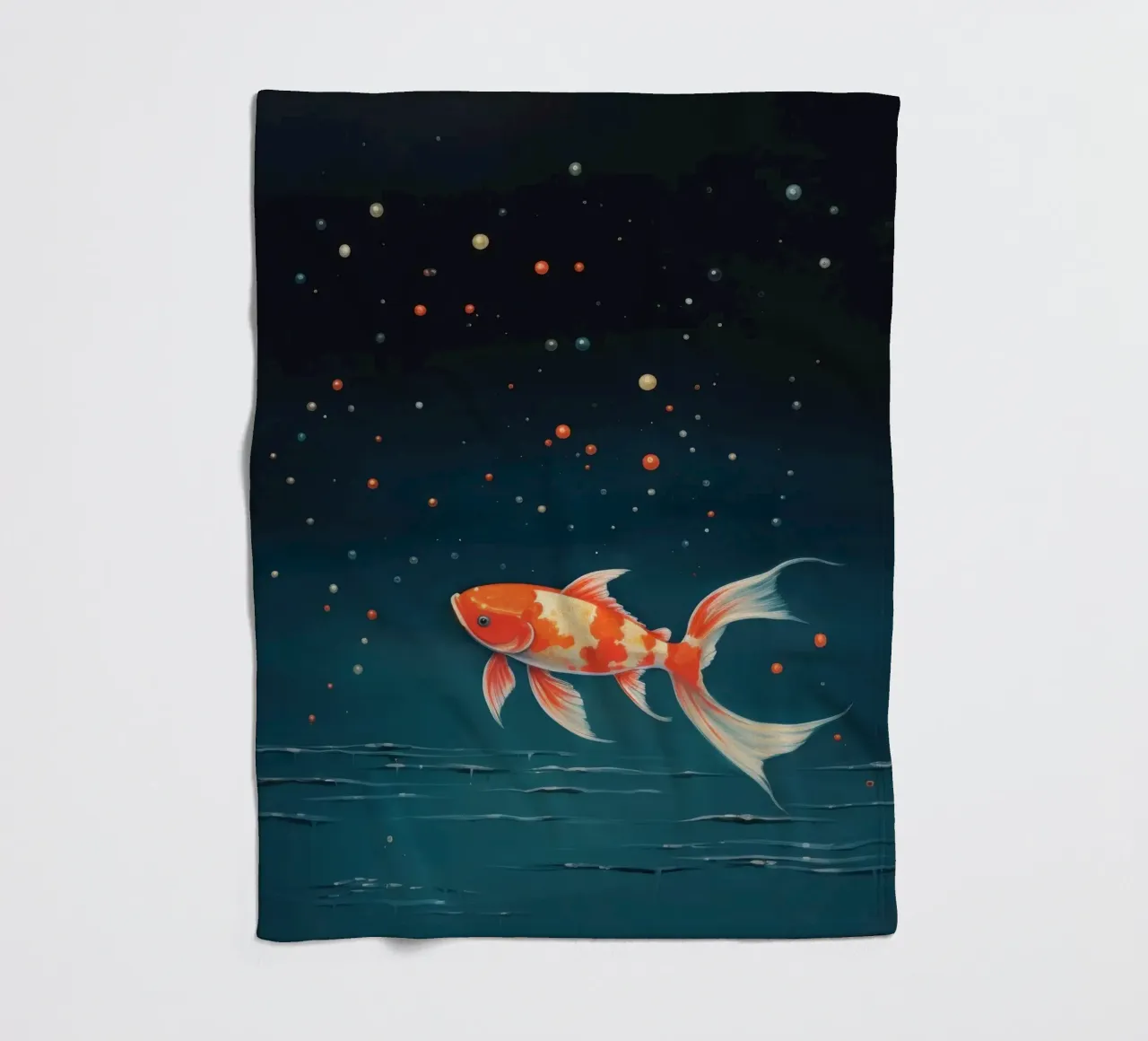 Koi minime 4 coperta in pile da Minimal Animal Art