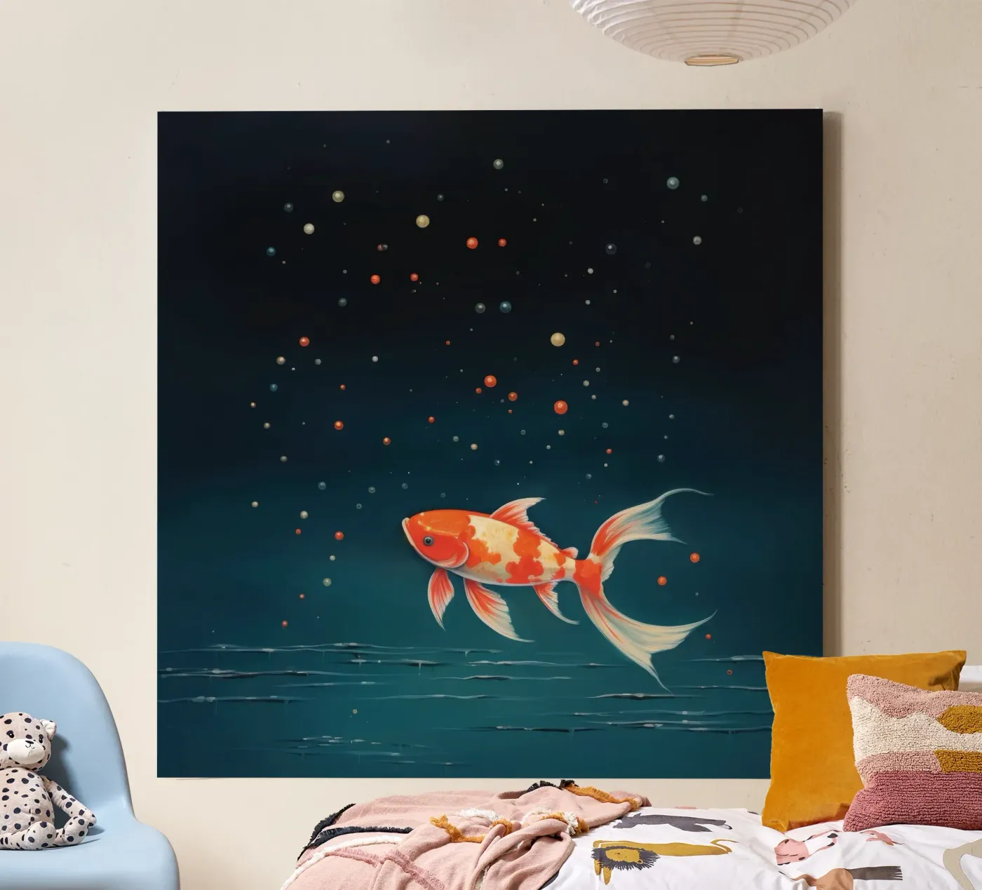Minimal Koi tela da Minimal Animal Art