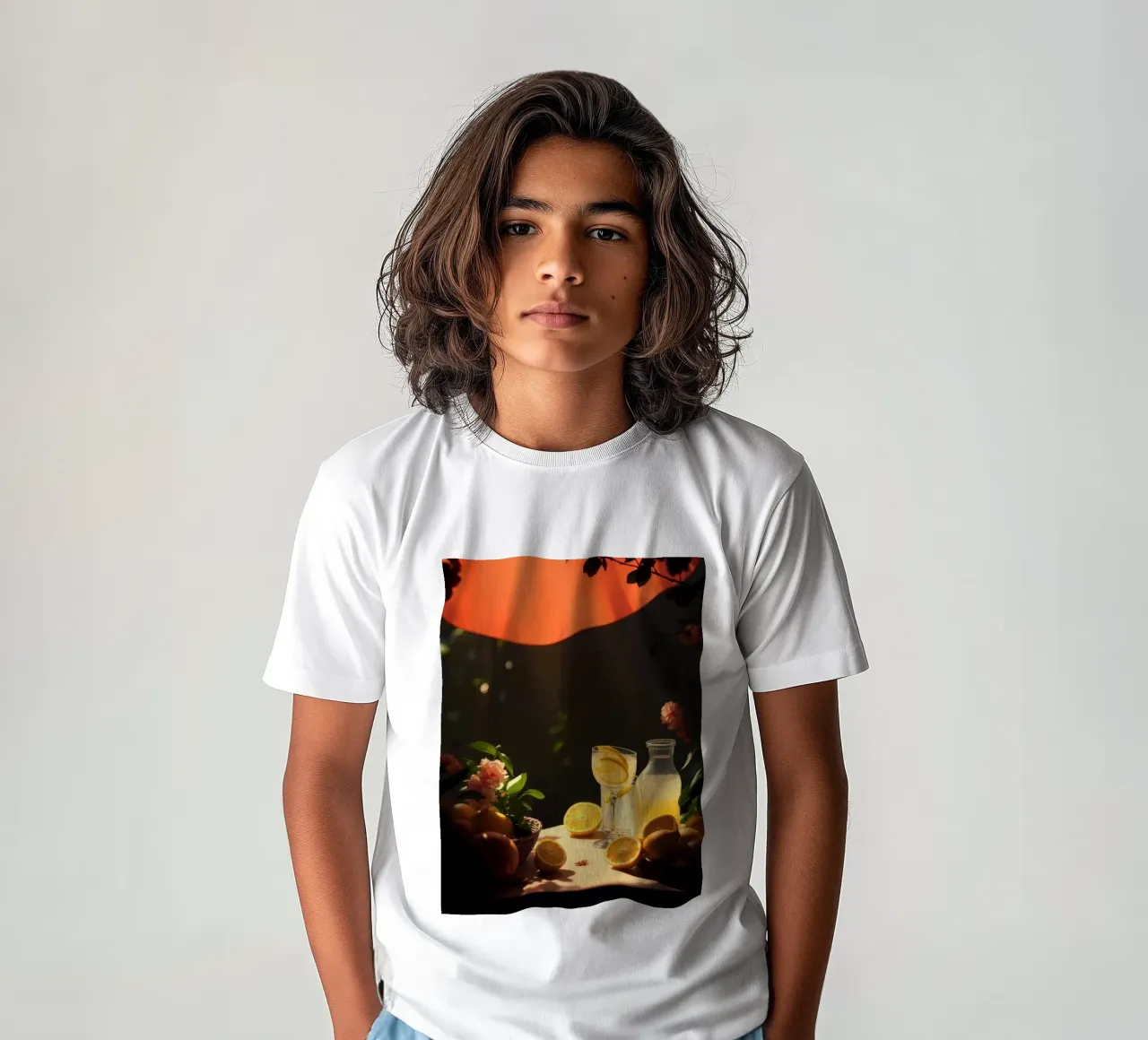 Limonata rinfrescante in un ambiente accogliente con limoni e fiori t-shirt bambini da DesignDoodle