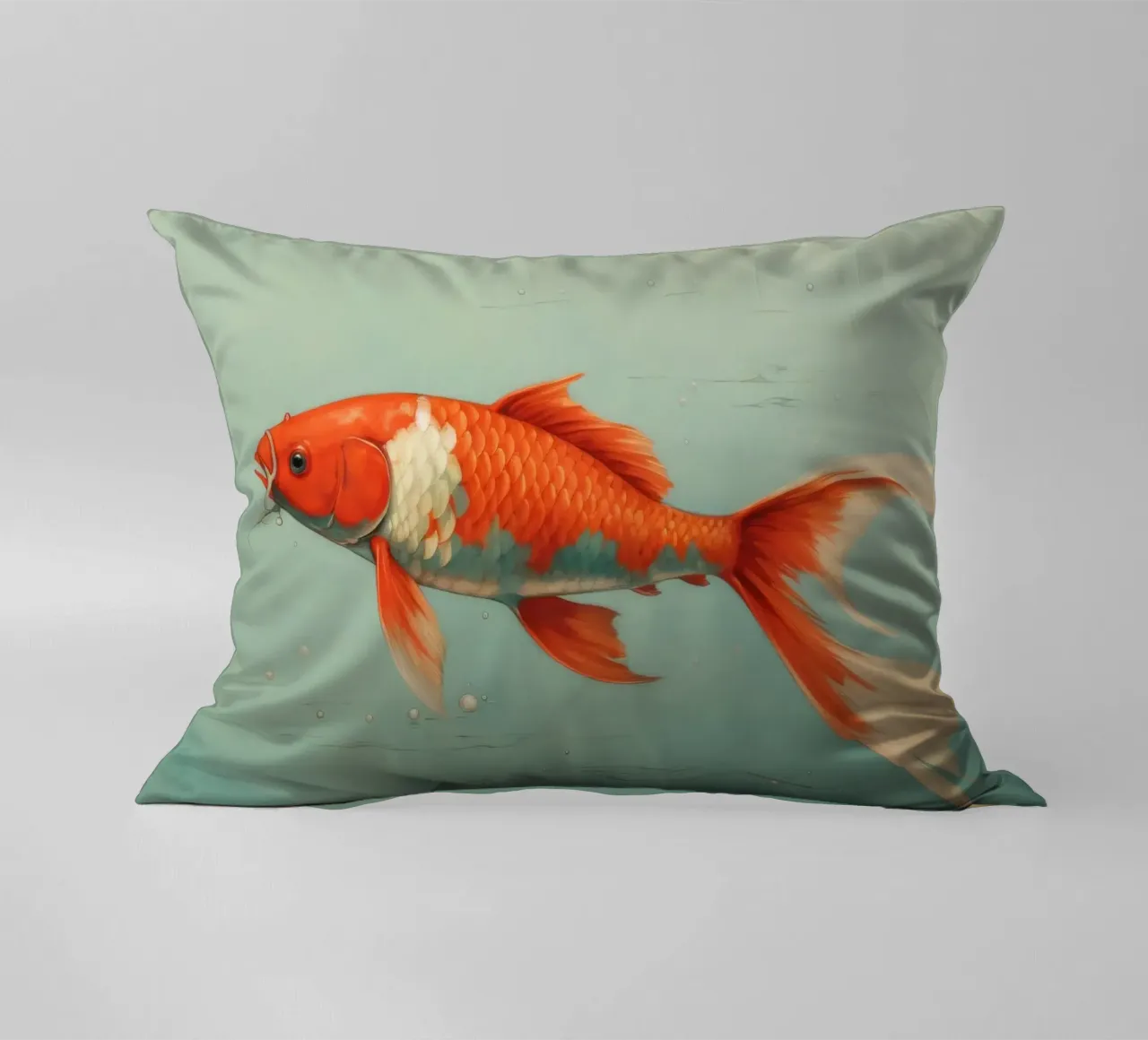 Minimum Koi 1 decorative cushion by Minimal Animal Art