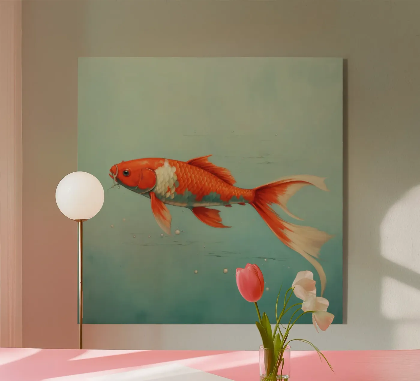 Minimal Koi plexiglas de Minimal Animal Art
