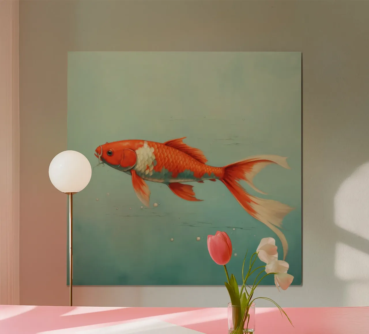 Minimo Koi poster da Minimal Animal Art