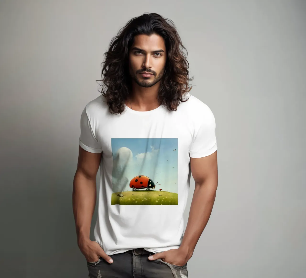 Coccinella minimale 2 t-shirt da Minimal Animal Art