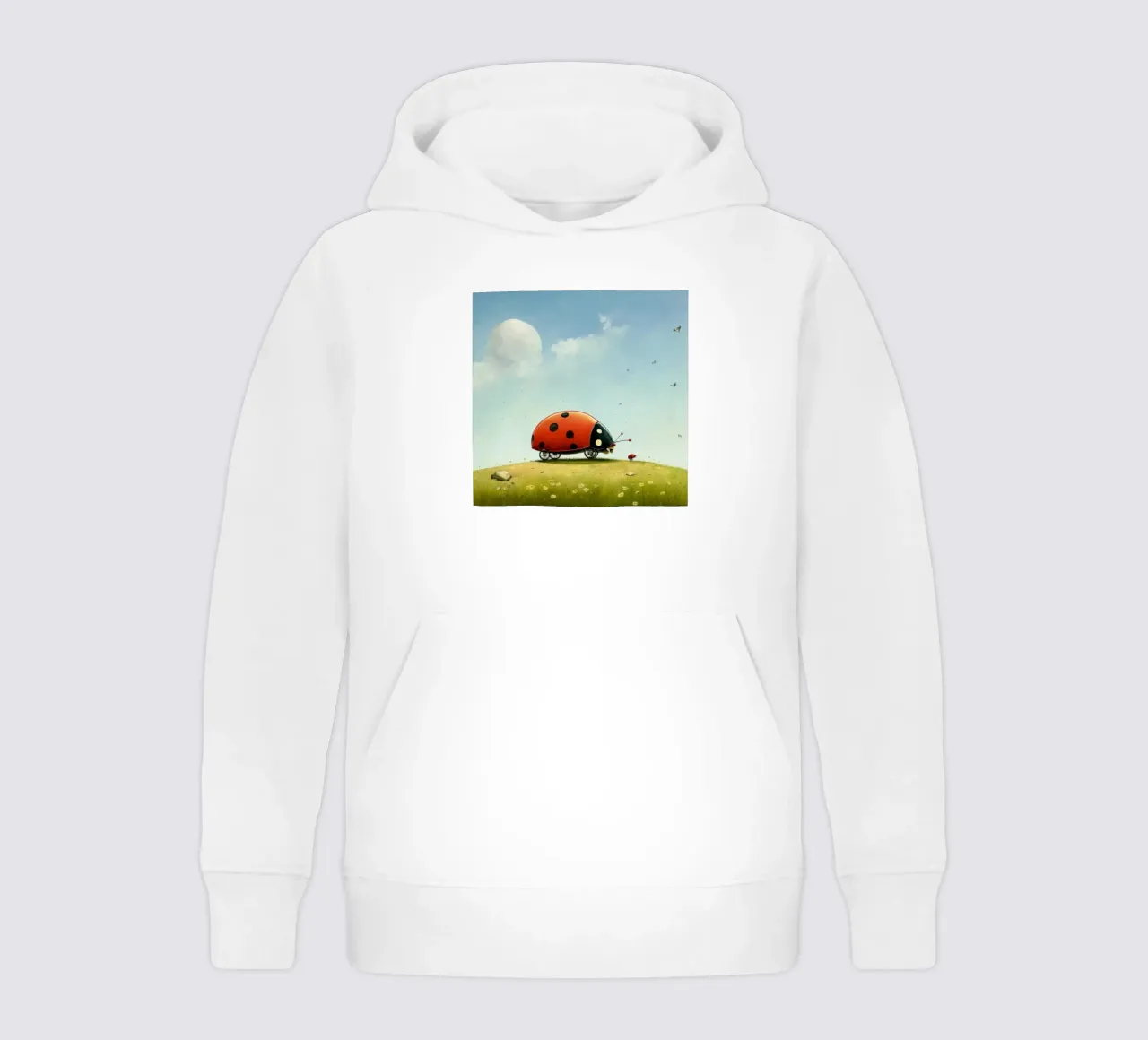 Coccinella minimale 2 felpa bambino con cappuccio da Minimal Animal Art