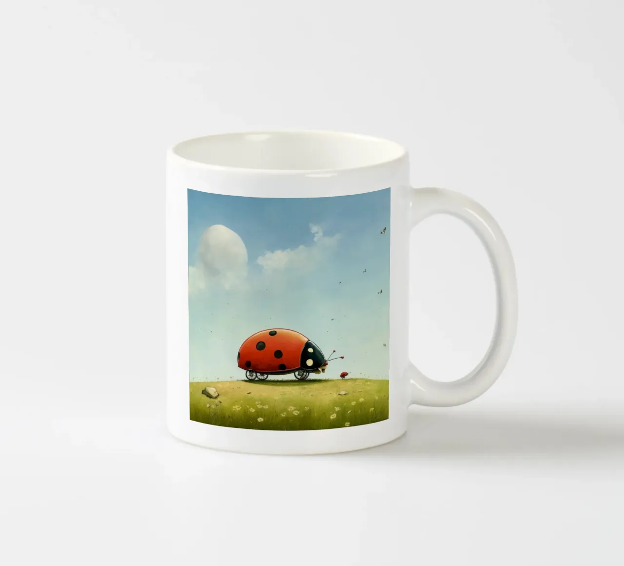 Coccinella minimale 2 tazza in ceramica da Minimal Animal Art