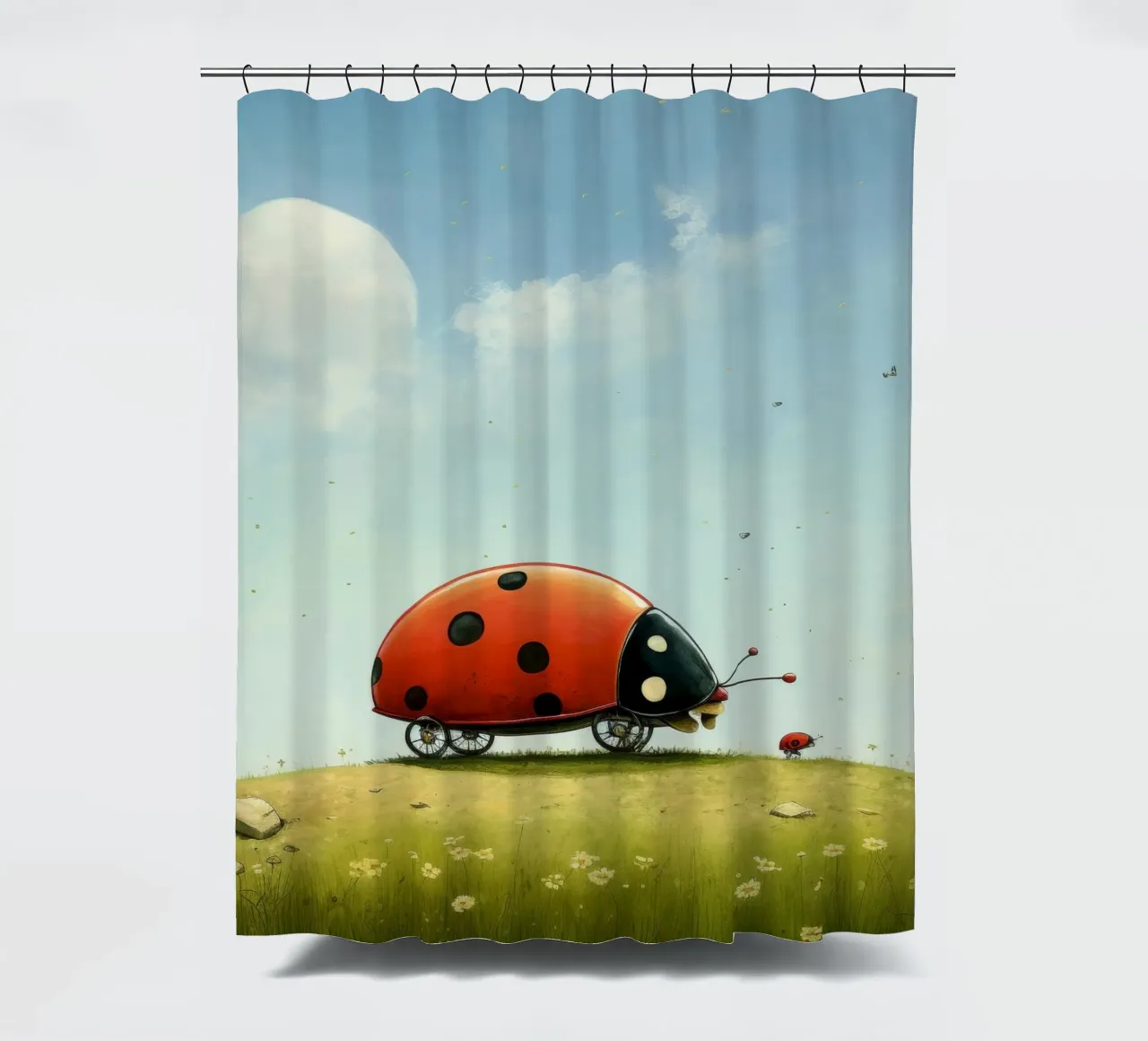 Coccinella minimale 2 tenda da doccia da Minimal Animal Art